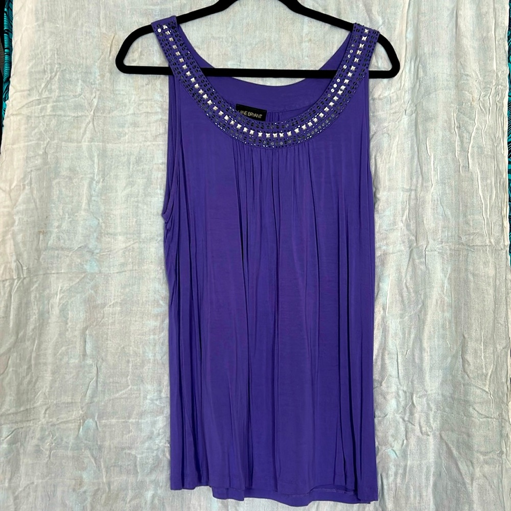 Embellished neck cami - EUC